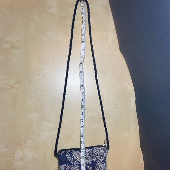 Dana Herbert Tapestry Crossbody Bag – Blue Paisley Small Purse - Picture 4 of 6